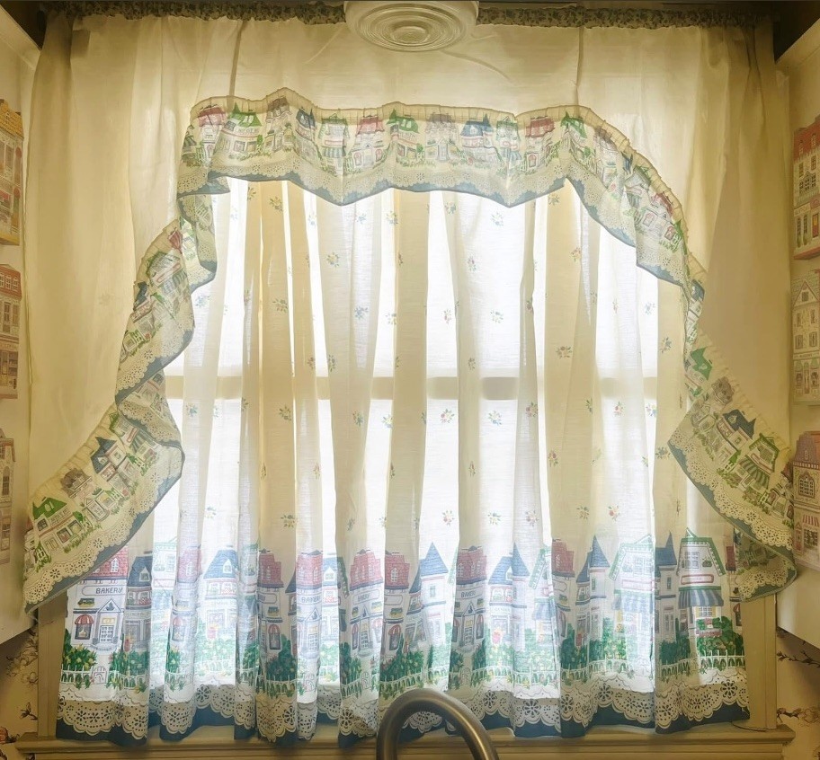 Lenox Village Curtains Vintage Extremely Rare Retired Lenox Village Curtains Vintage Extremely Rare Retired