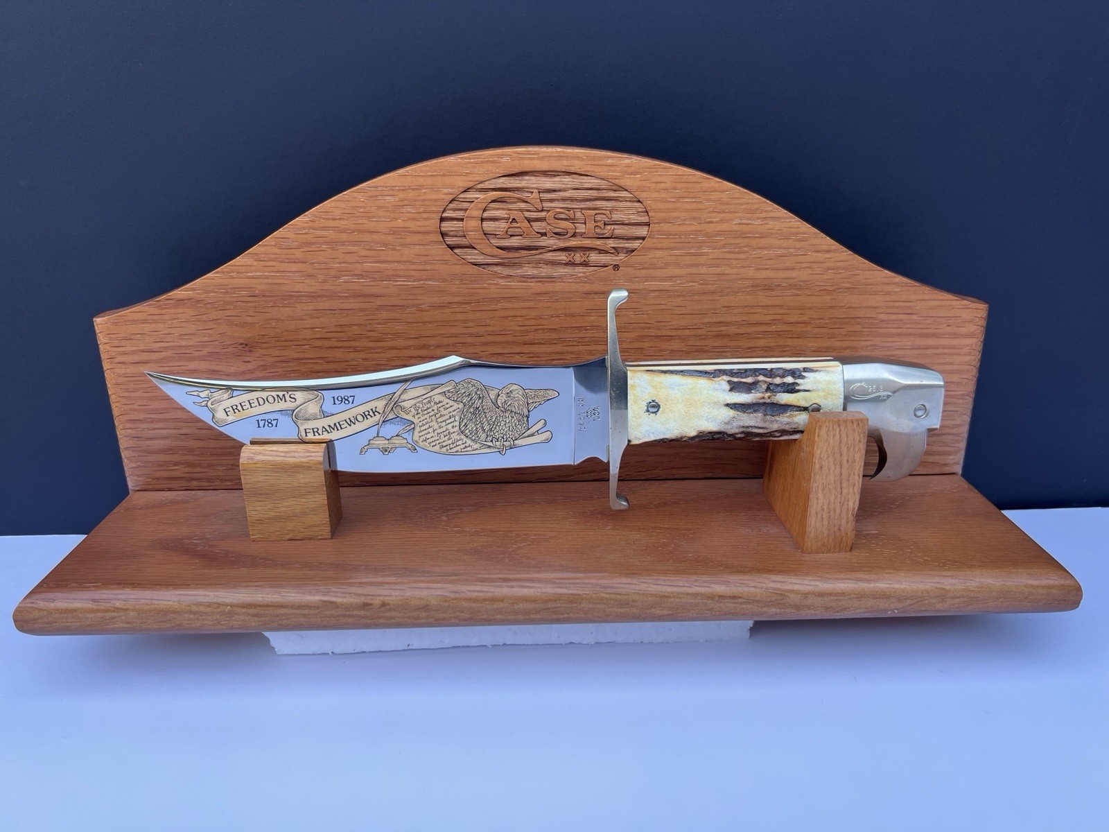 Vintage Case XX 523-7SS 200th Anniversary Of The Constitution Knife - Eagle Butt