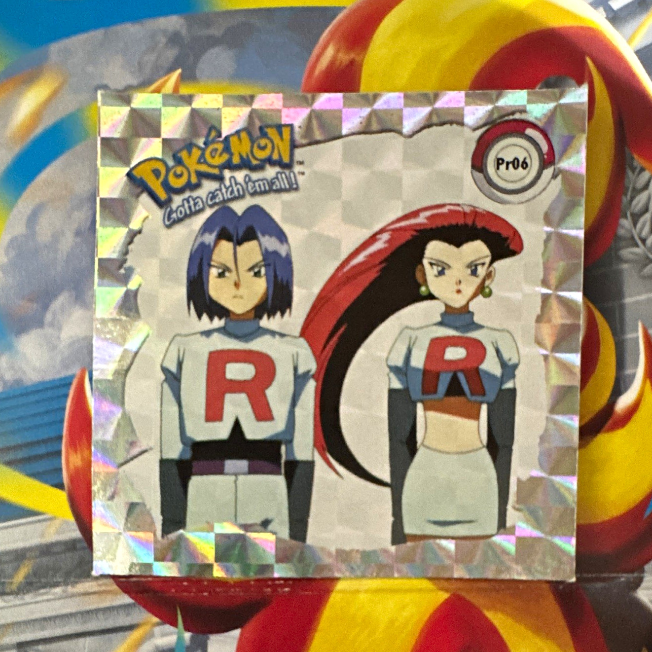 Pokémon Gotta Catch \'Em All Artbox Jesse & James Sticker Card #Pr06