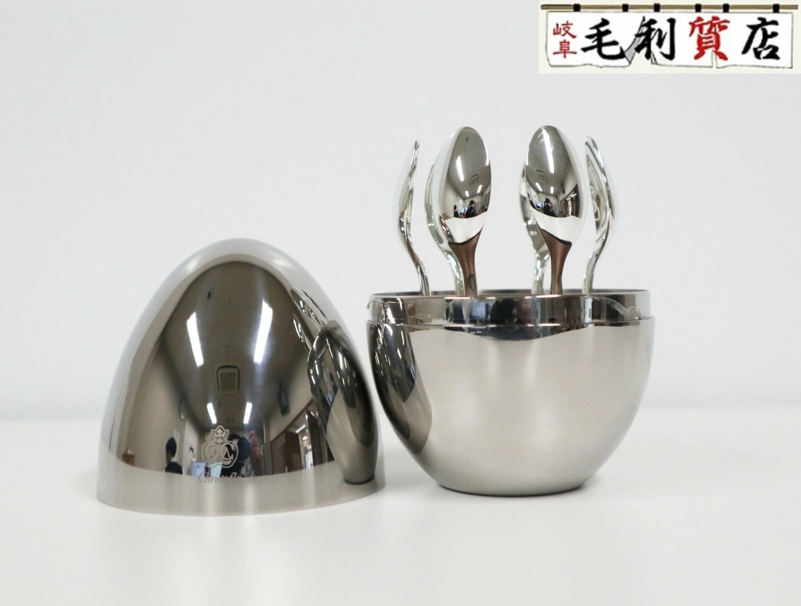Used Christofle Mood Coffee B00065636 Espresso Spoon Set 6 Silver Plated Japan