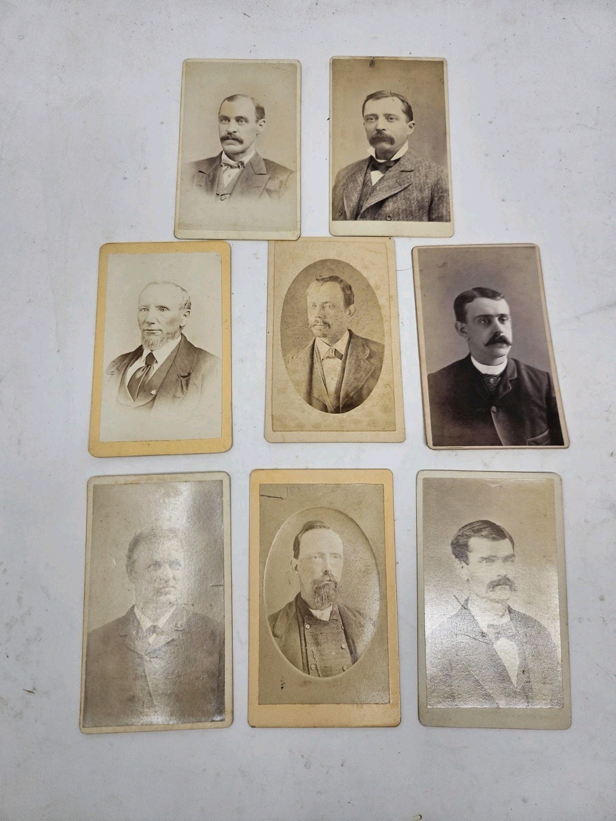 8 Antique 1800s Mens Fashion CDV Photo Cards – Original  Portrait Photography