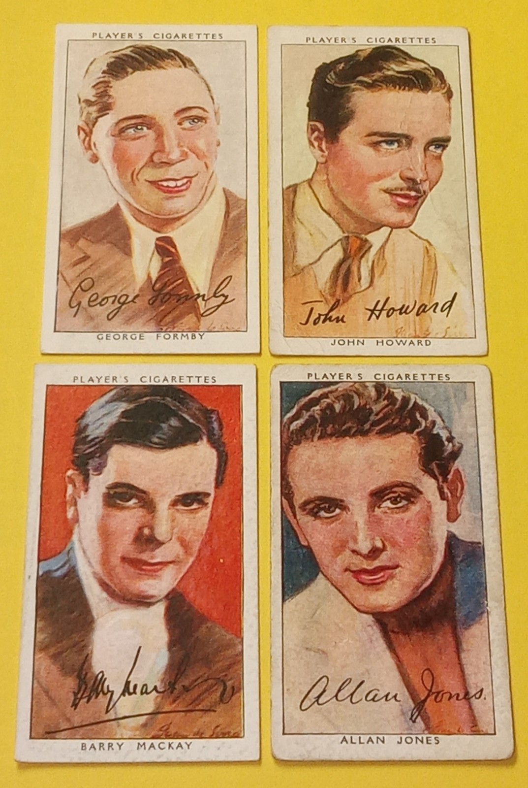 1938 Player's Cigarettes Film Stars George Formby John Howard Barry Mackay Jones