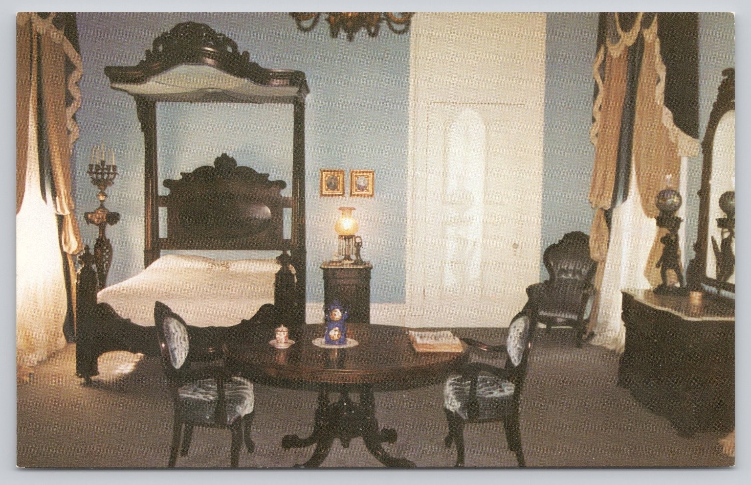 Nottoway Plantation Master Bedroom Louisiana Vintage Postcard Crocker