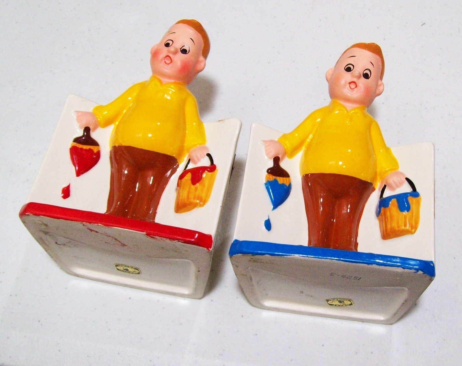 TWO Planters Vintage 1950s Inarco Made in Japan NWT  House Painting Husband