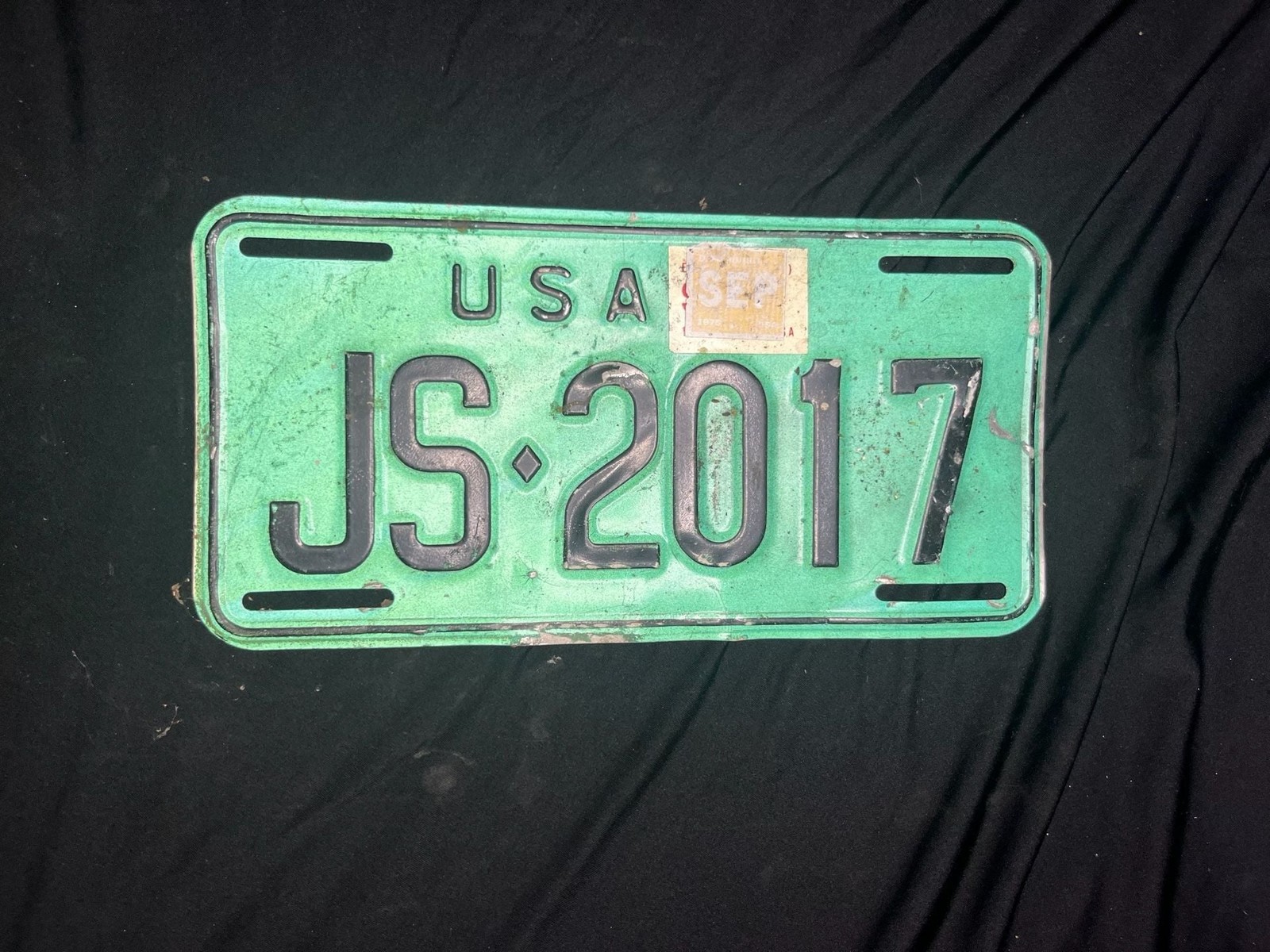 Vintage US Forces In Germany License Plate NJ-6844