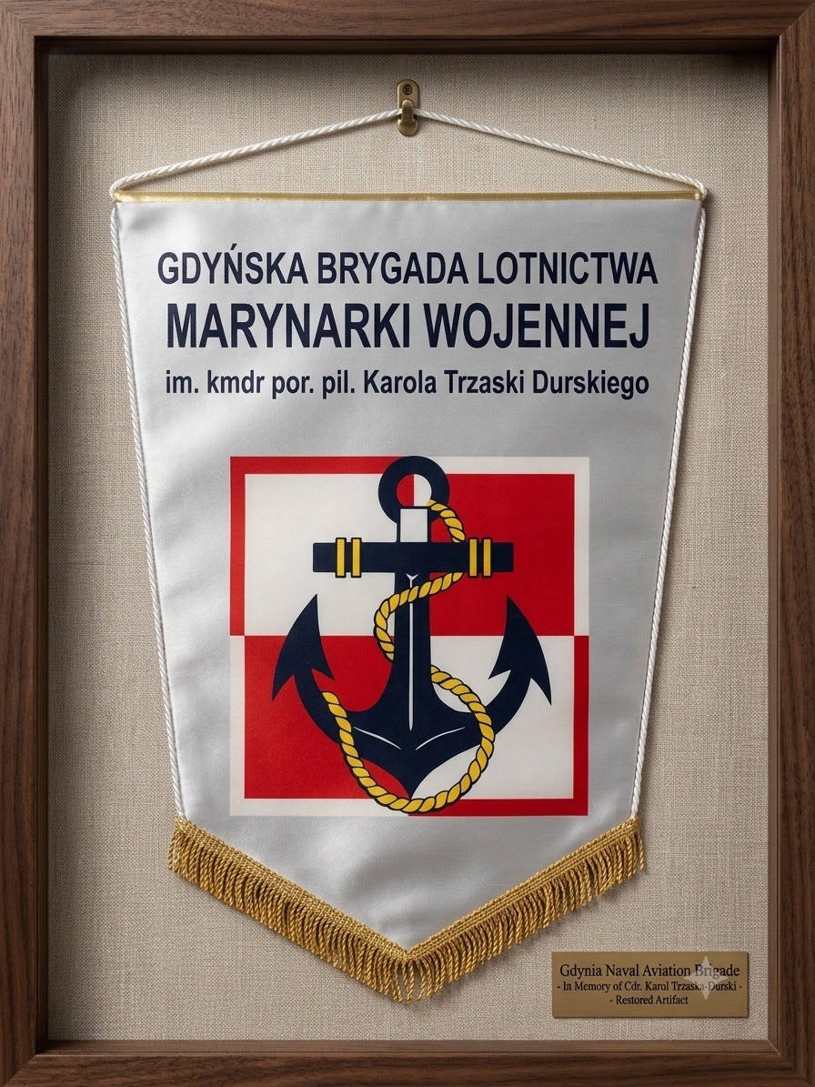 Poland Naval Aviation Pennant Flag Banner Military Gdansk Gdynska Army Marinarki