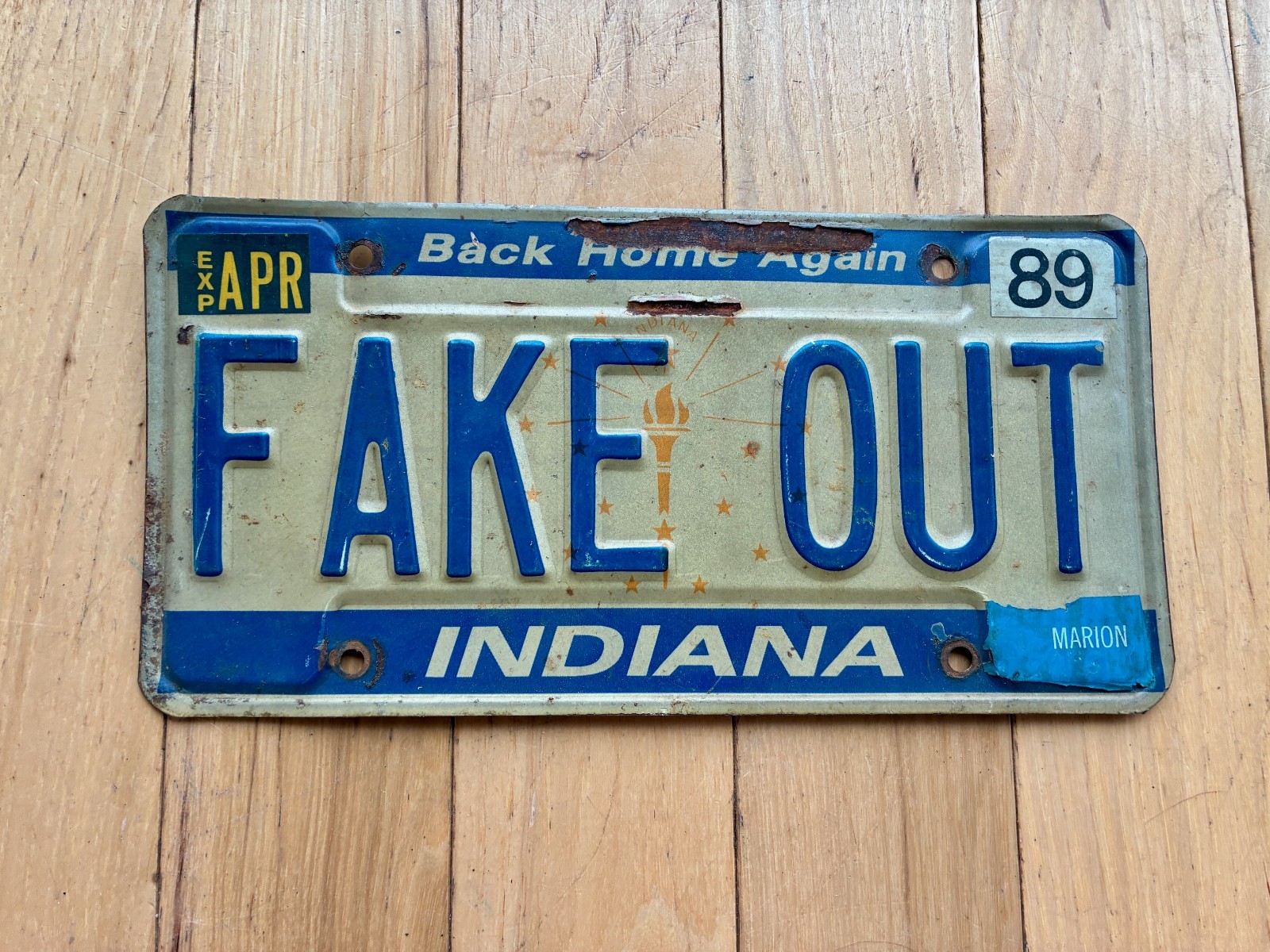 1989 Indiana Vanity License Plate