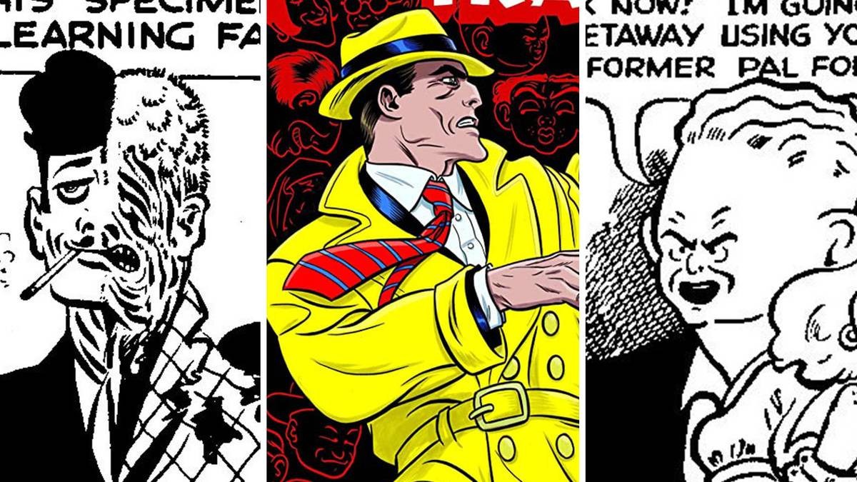 DICK TRACY lot of 5 vintage 1980s 70+ pages comic strip BOOKS by Chester Gould