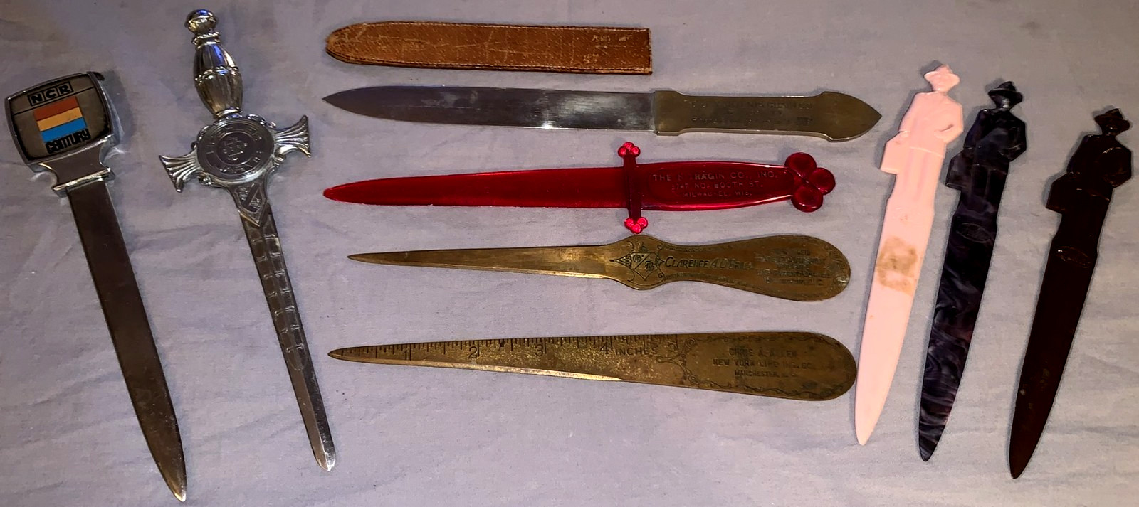 Great Lot  9 Vintage Advertising  Letter Openers