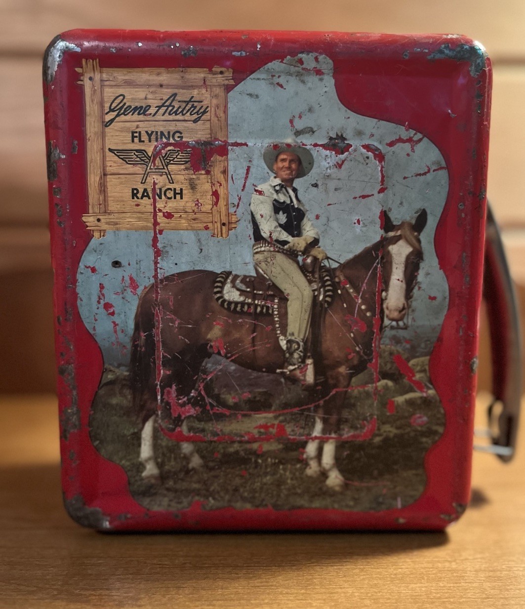 Vintage Gene Autry Flying A Ranch Metal Lunchbox