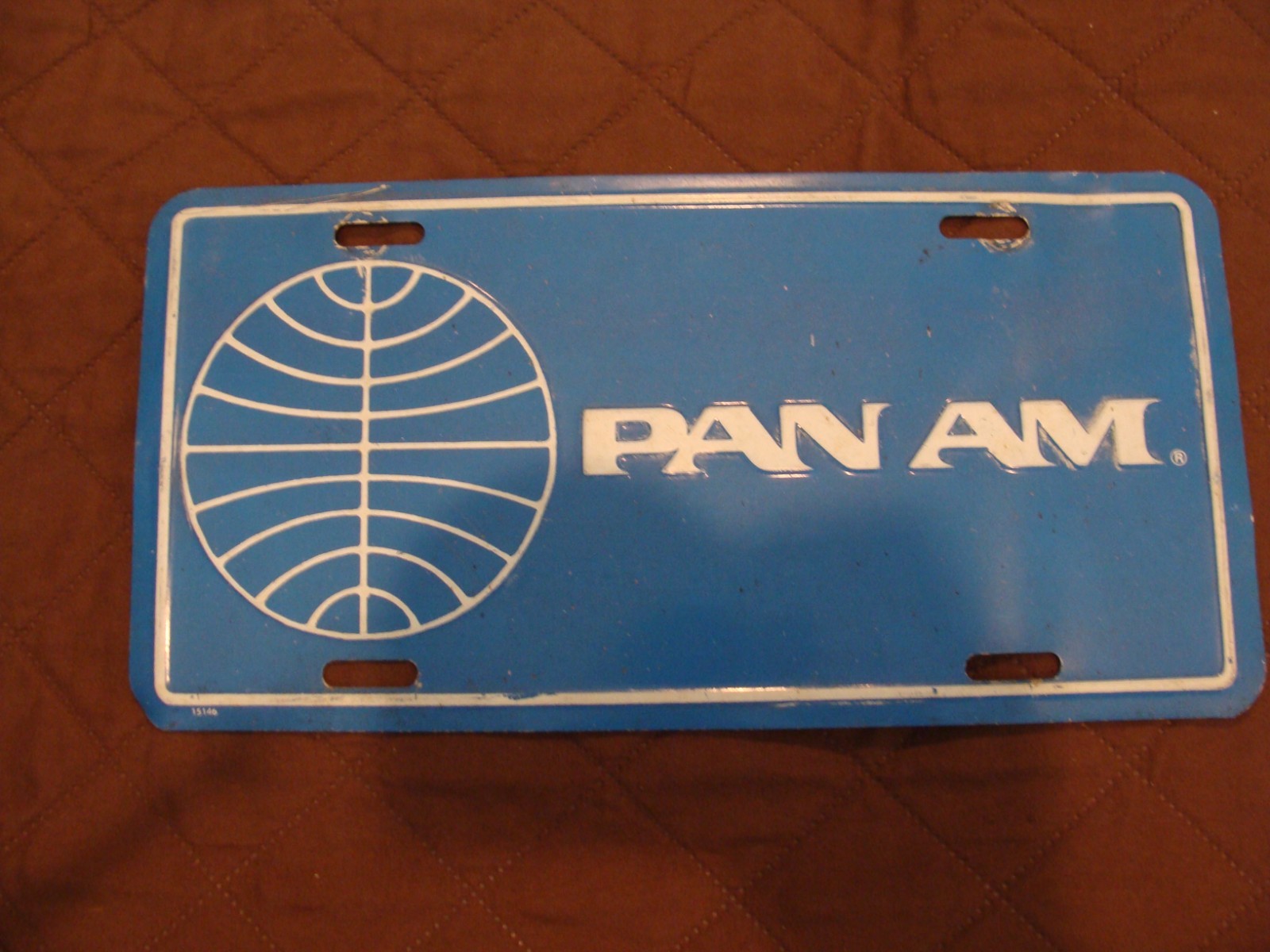 Vintage PAN AM Airlines Promotional License Plate - GOOD CONDITION