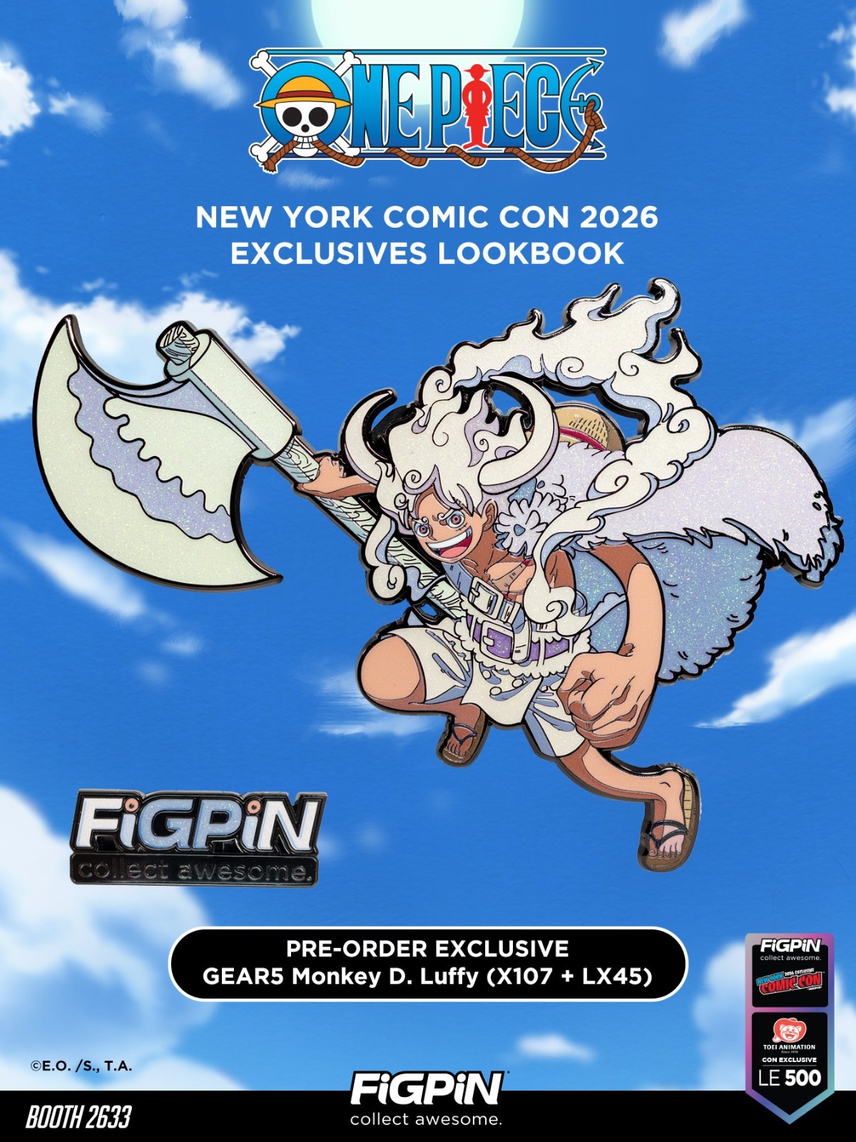 NYCC 2026 FiGPiN - ONE PIECE GEAR 5 MONKEY D. LUFFY (X107 + LX45)