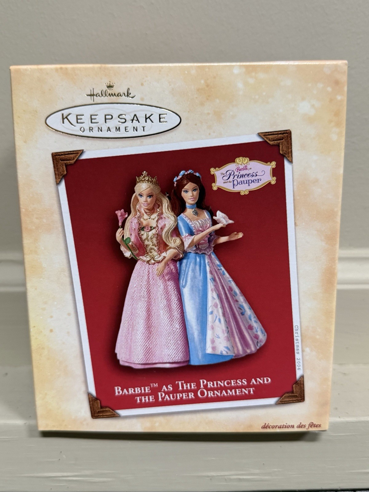2004 Hallmark “Barbie As The Princess And The Pauper” Keepsake Ornament NEW