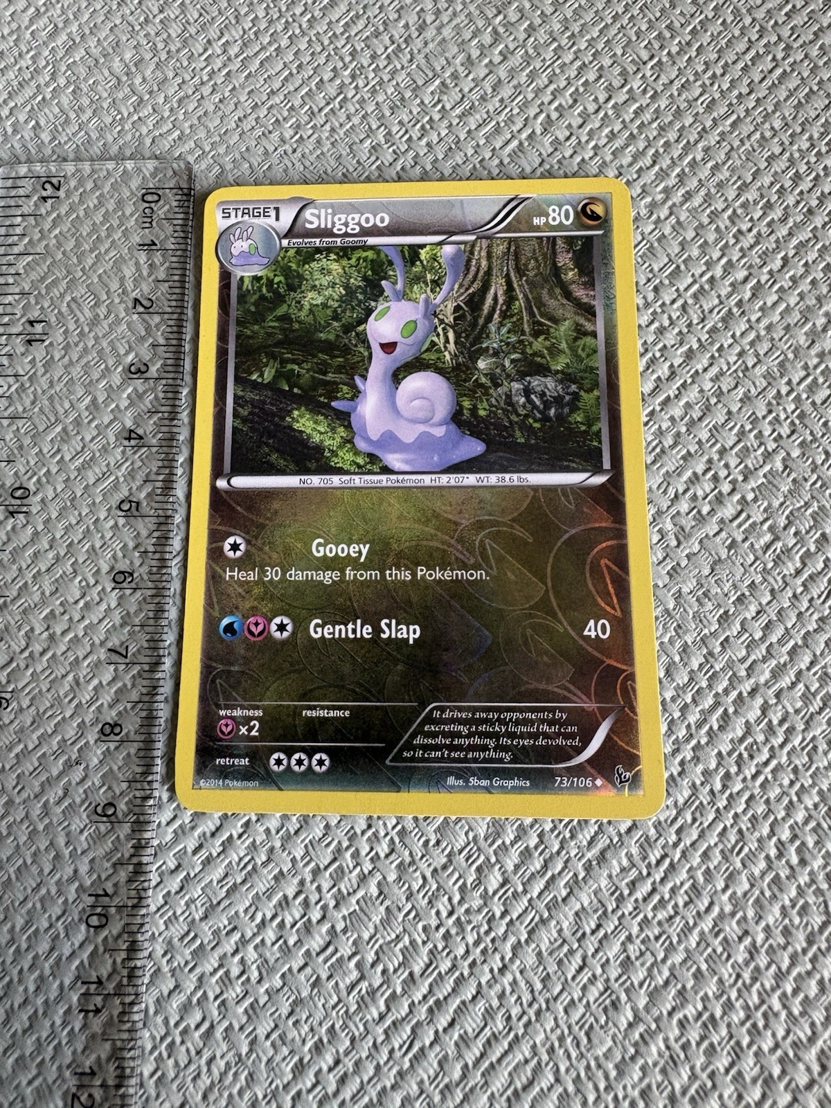 Pokemon Sliggoo 73/106 Reverse Holo XY Flashfire NM 