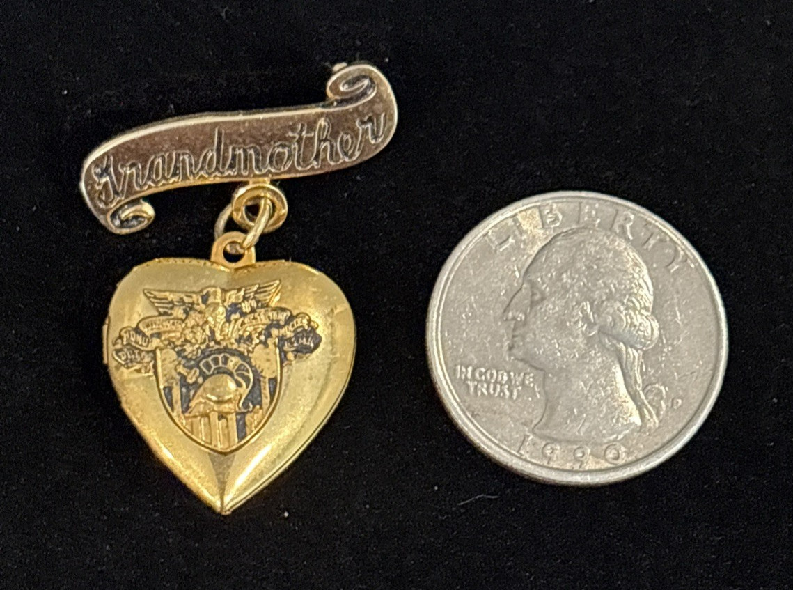 West Point USMA US Military Academy Honor Duty Grandmother Photo Locket Vintage