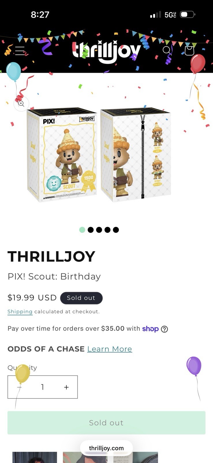 THRILLJOY PIX Scout: Birthday Sold out THRILLJOY PIX Scout: Birthday Sold out