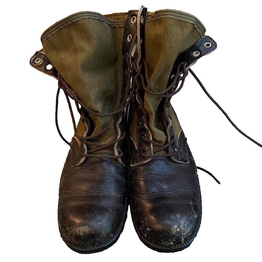 VTG 1967 US Army Jungle Boots 8R Vietnam GJ Genesco Spike Protective Military