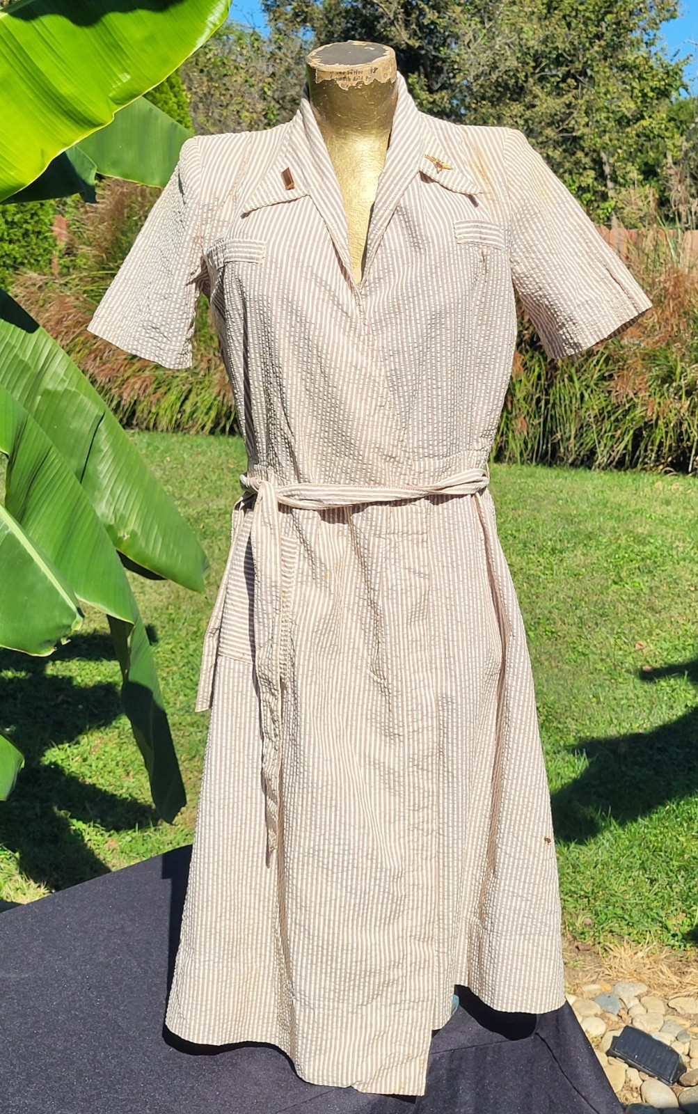 WWII US US Army Nurse Hospital Seersucker Uniform Women’s Vintage Military