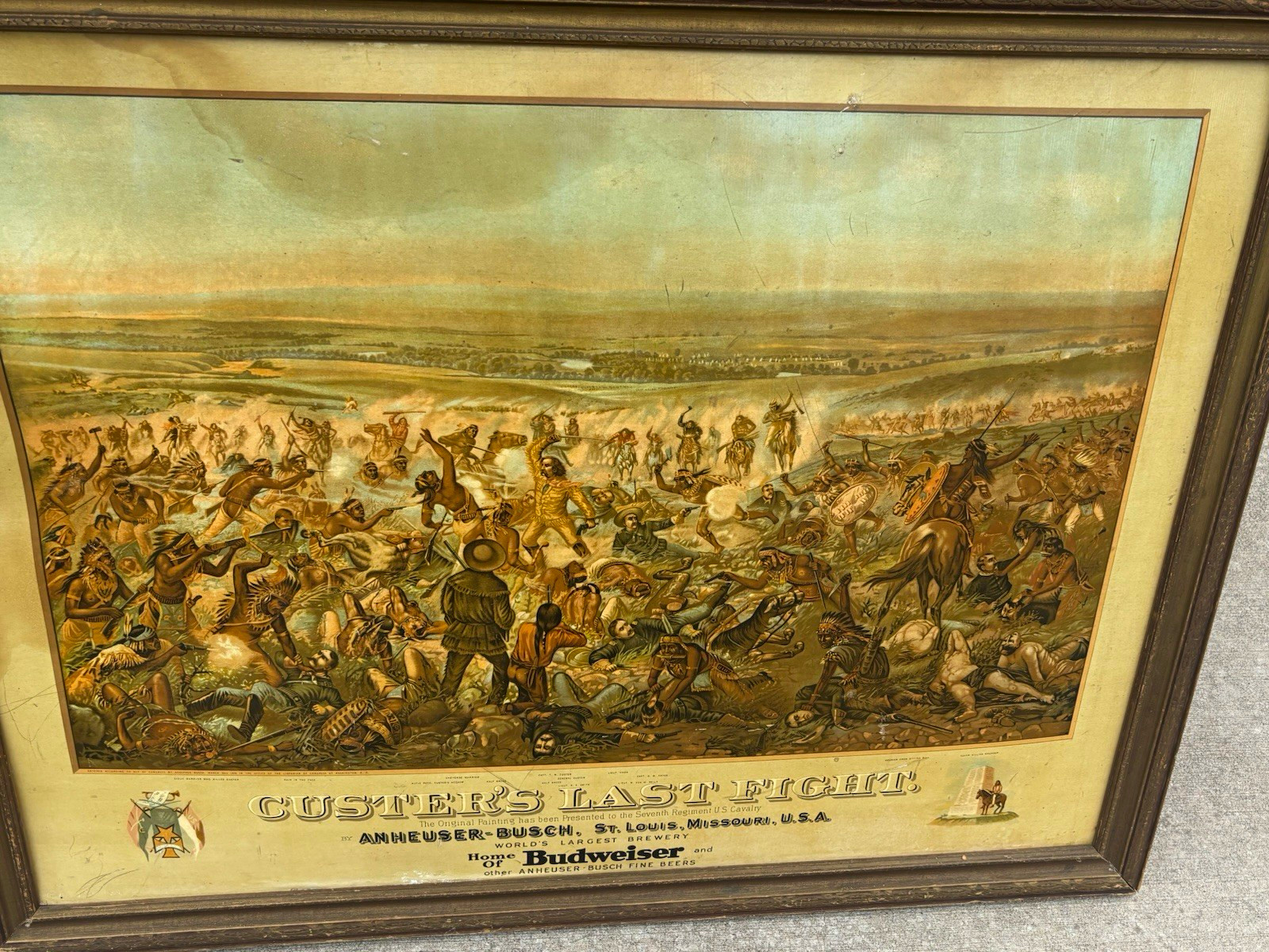 Original 1896 Budweiser Anheuser-Busch “Custer’s Last Fight” 