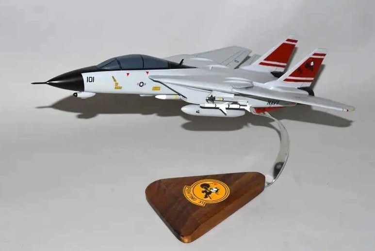 USN Grumman F-14 Tomcat VF-31 Tomcatters Desk Top Display 1/48 Model SC Airplane