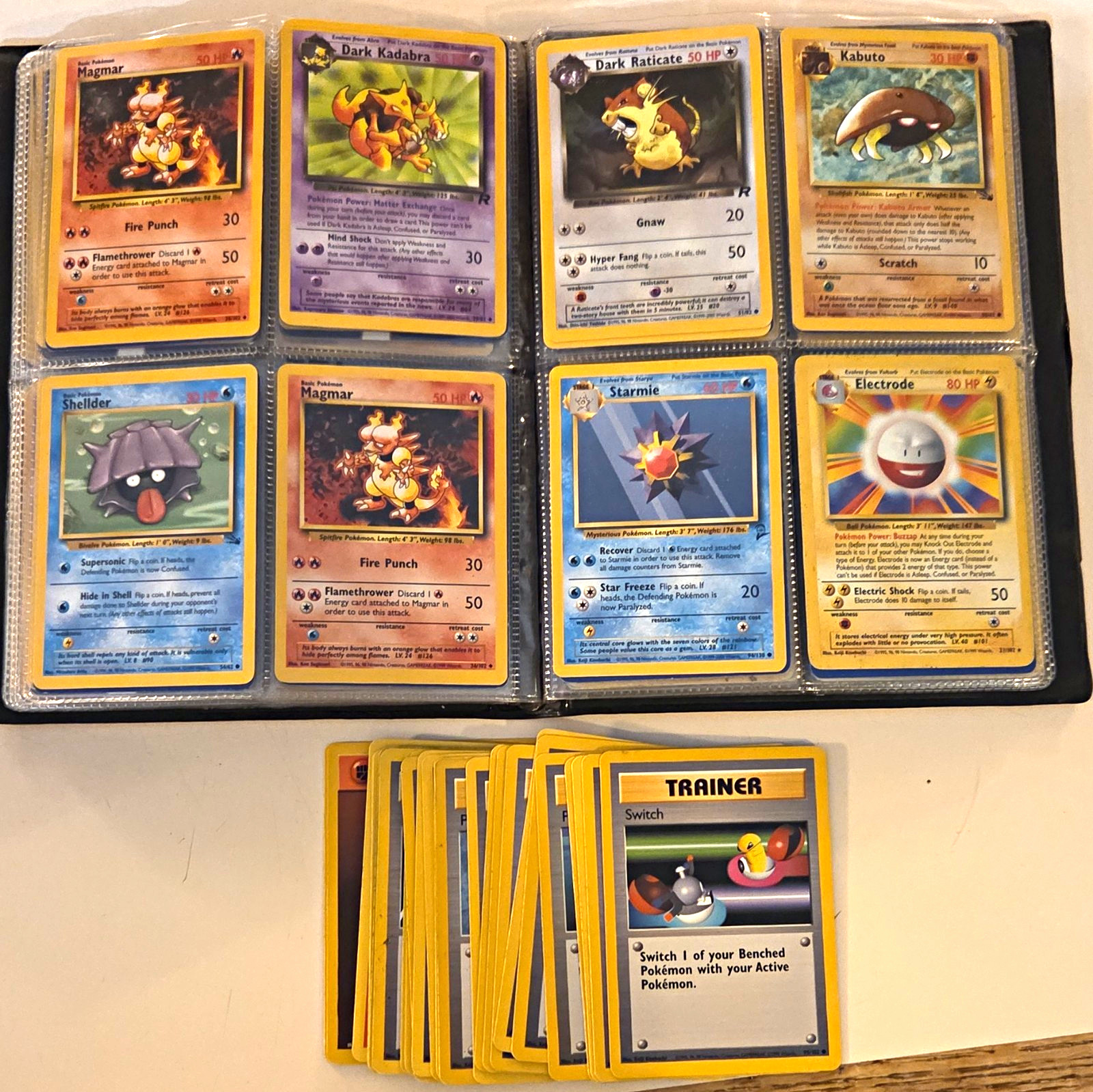 Pokemon Vintage 1999 Lot Fossil Jungle Eevee Pikachu Charmander Squirtle