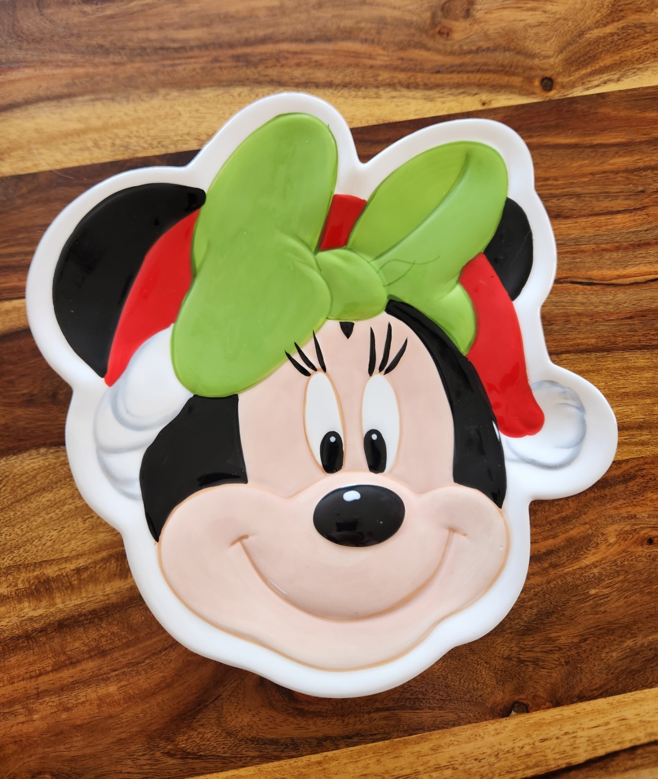 Minnie Mouse Disney Ceramic Serving Plate Christmas Holiday 10\