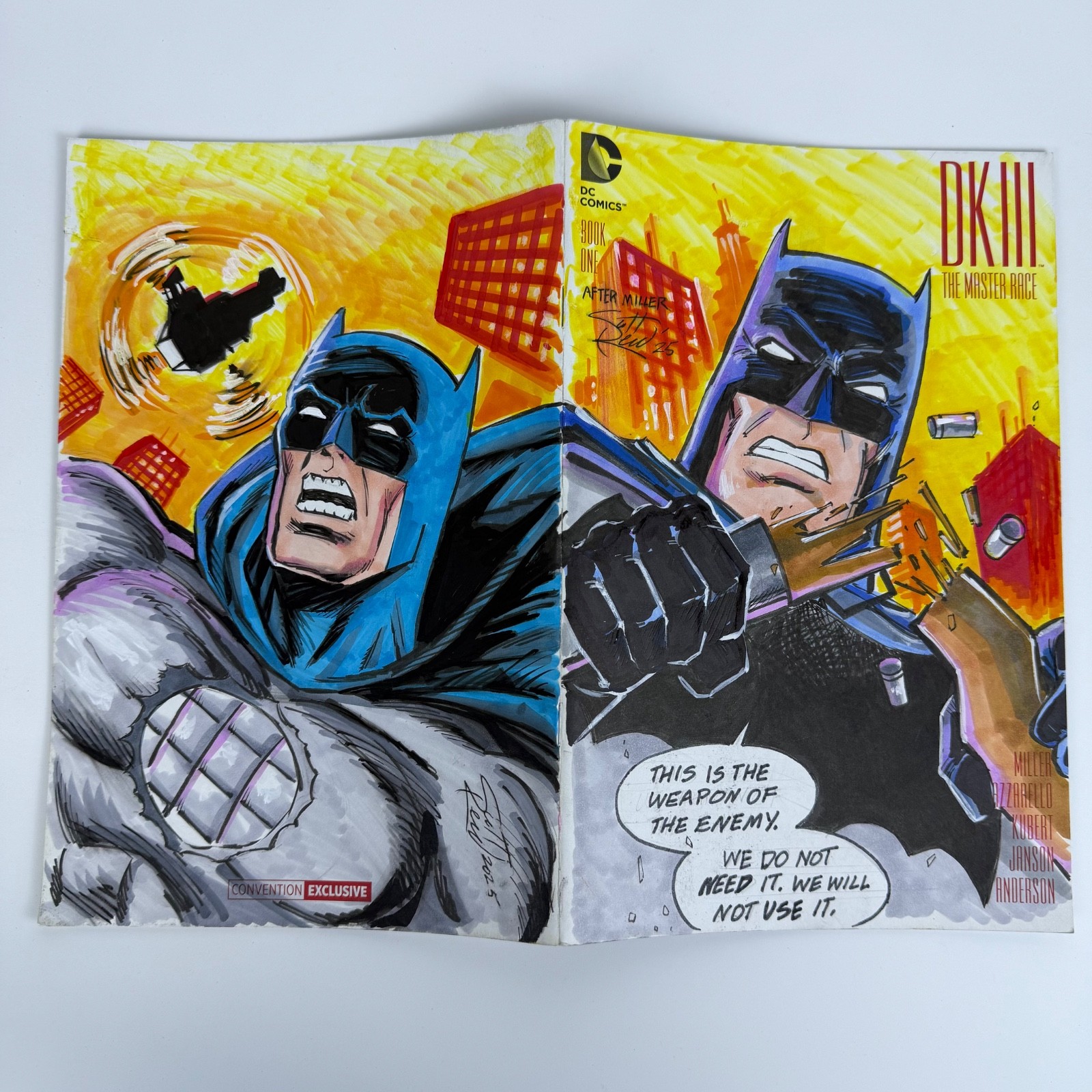 Batman Dark Knight Returns Sketch Cover Comic Original Art by Scott Reed 2025