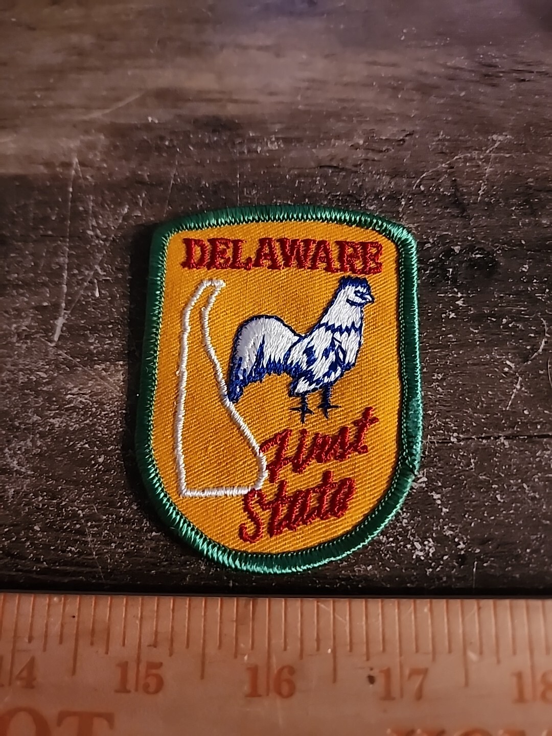 Vintage State of Delaware Sew On Patch 