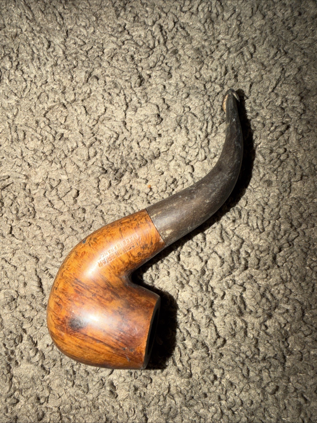 Vintage Butz Choquin Hand Made Algerian Briar Pipe France 1305 BC Curved Stem