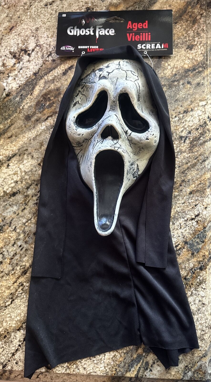 Aged Scream 6 Mask Ghost Face Officially Licensed Funworld Ghostface Stab Mask
