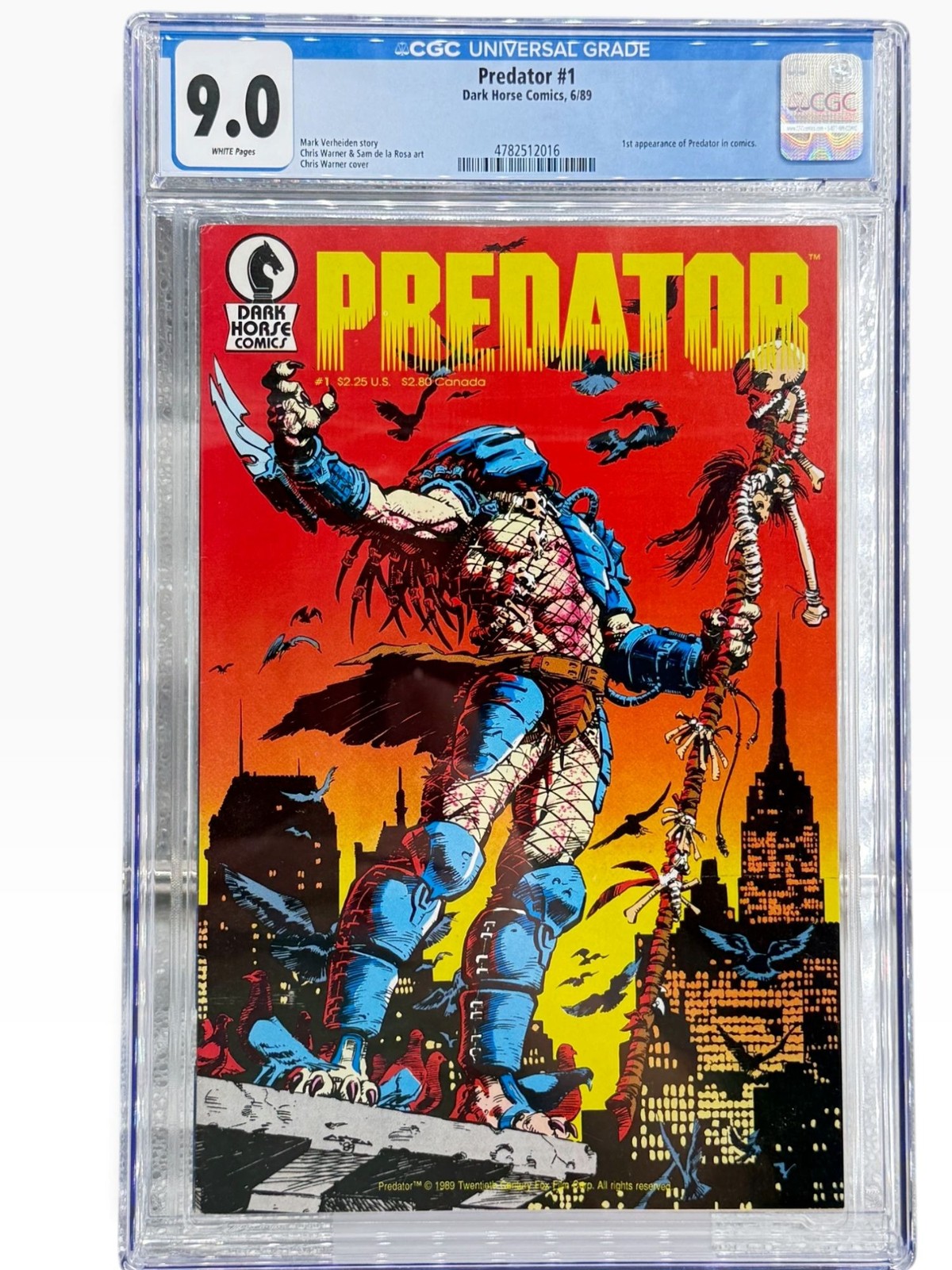 Predator #1 CGC 9.0 First Print 1st Appearance Dark Horse Comics June 1989 White