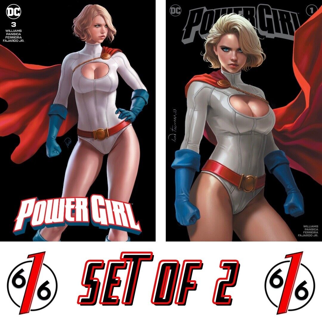 🔥 POWER GIRL #1 & 3 IVAN TALAVERA 616 Comics Trade Dress Variant Set