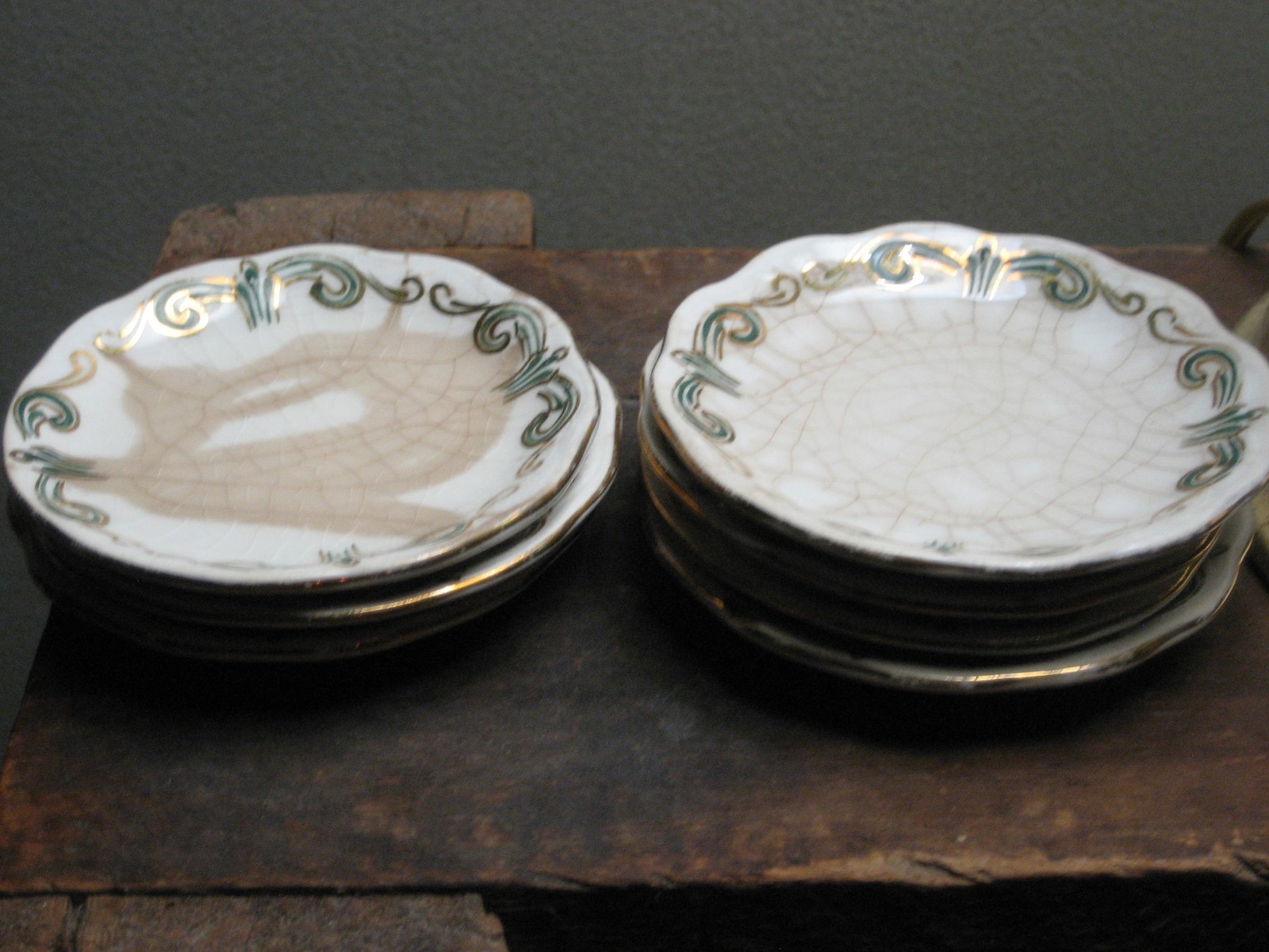 7 vintage tea saucers