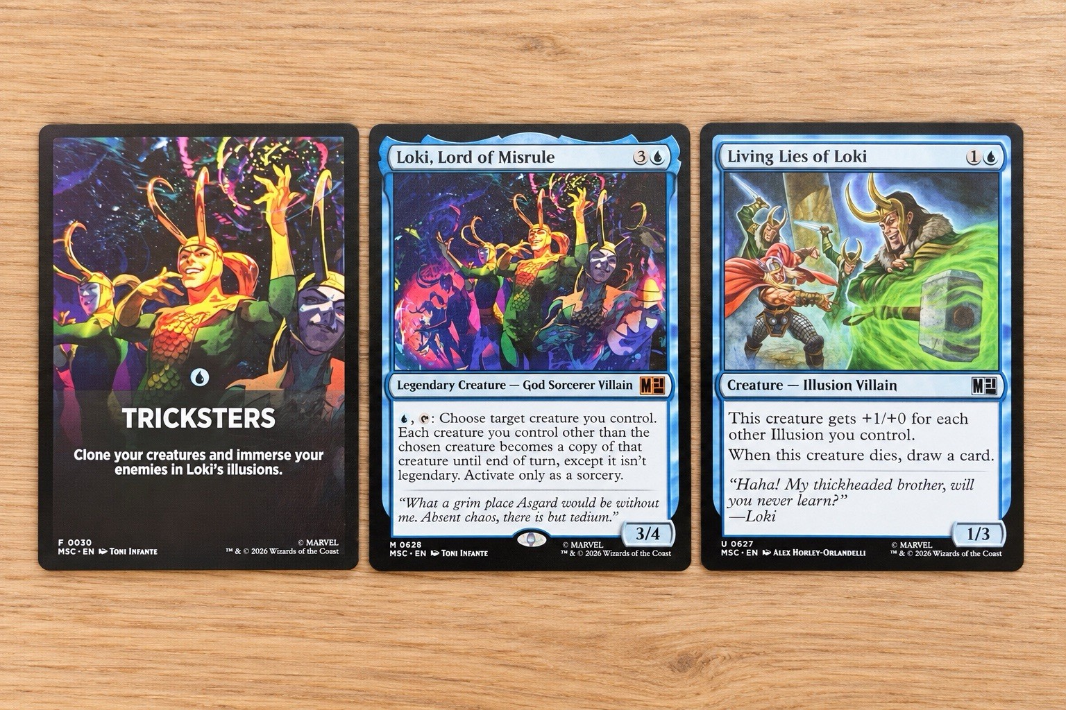 Loki, Lord of Misrule Commander: Marvel Super Heroes Regular. 3 cards
