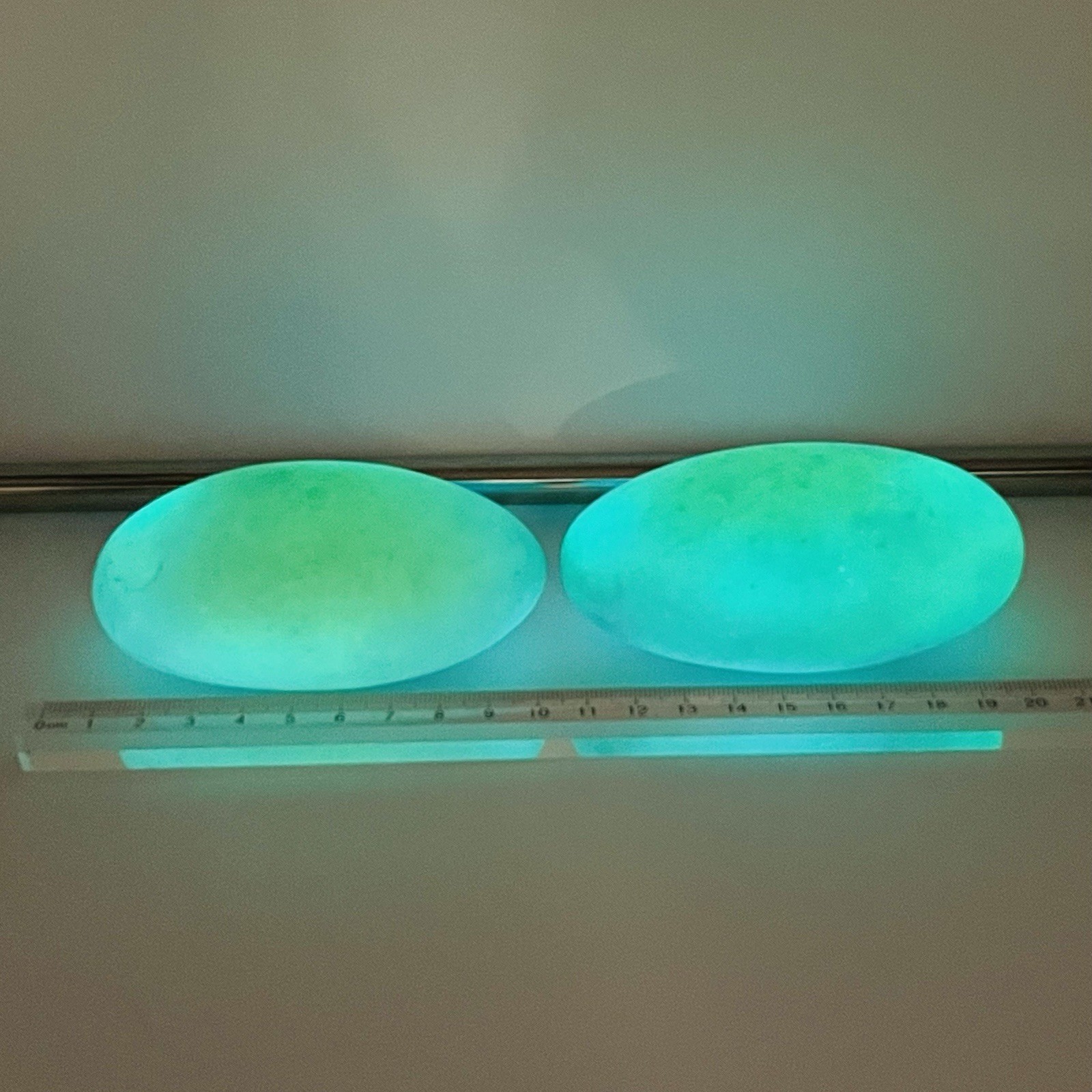 HUGE 1+ lb. Pound Each Glow In The Dark Tibetan Luminous Egg Ye Ming Zhu Crystal