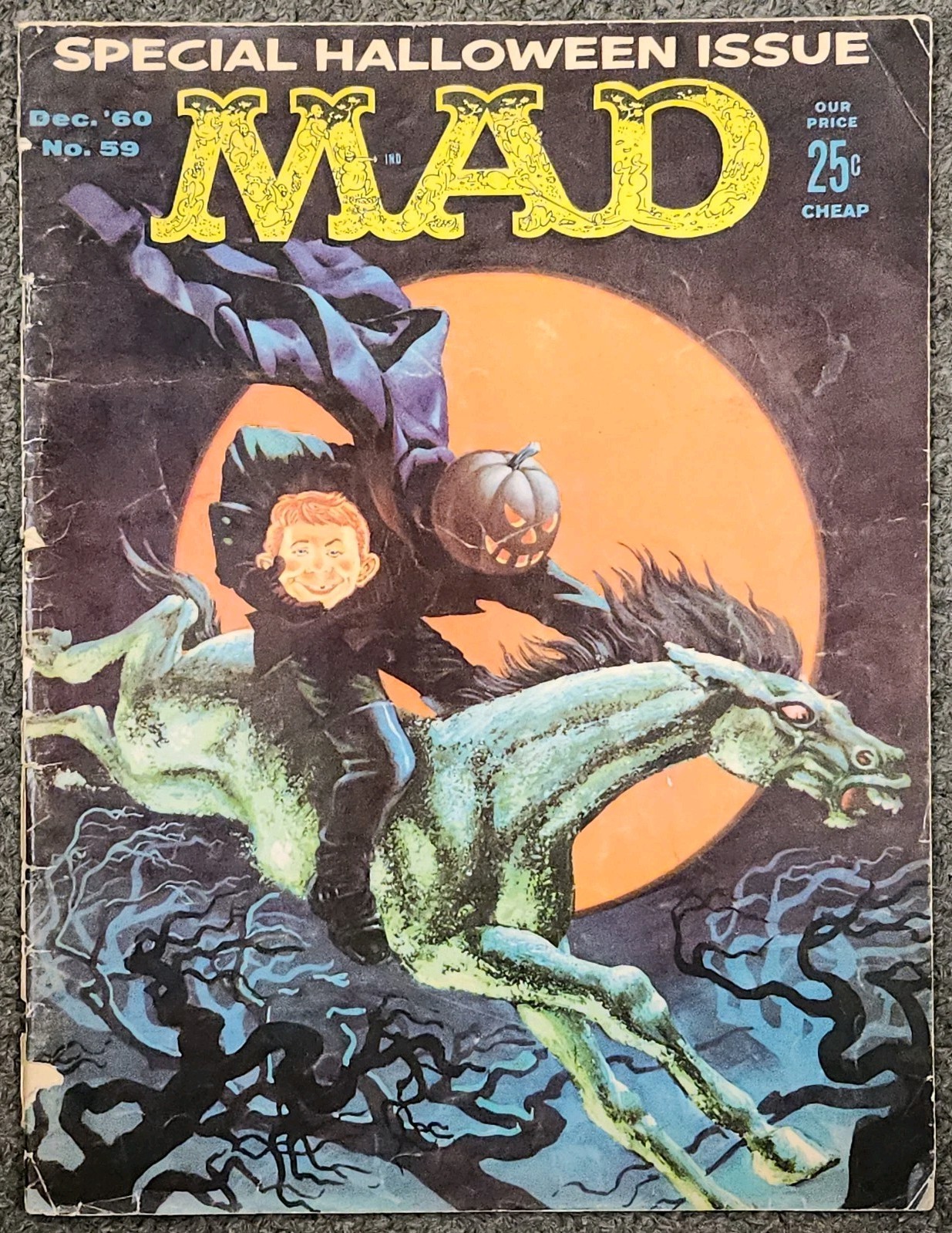 Vintage MAD Magazine  Dec. 1960 Issue No. 59  Special Halloween Edition Original