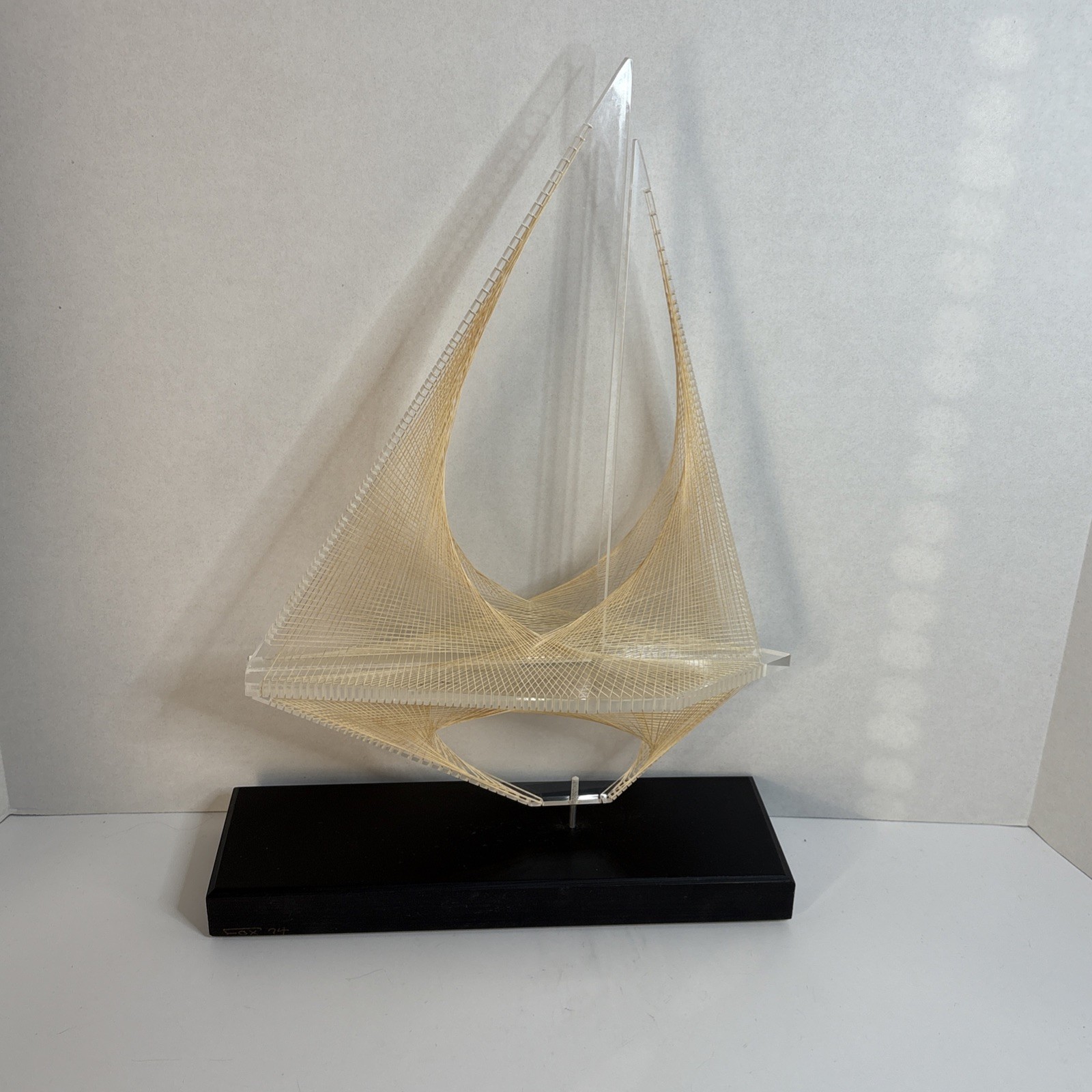 Midcentury Ronald Fox Lucite Acrylic String Art 10 Midcentury Ronald Fox Lucite Acrylic String Art 10