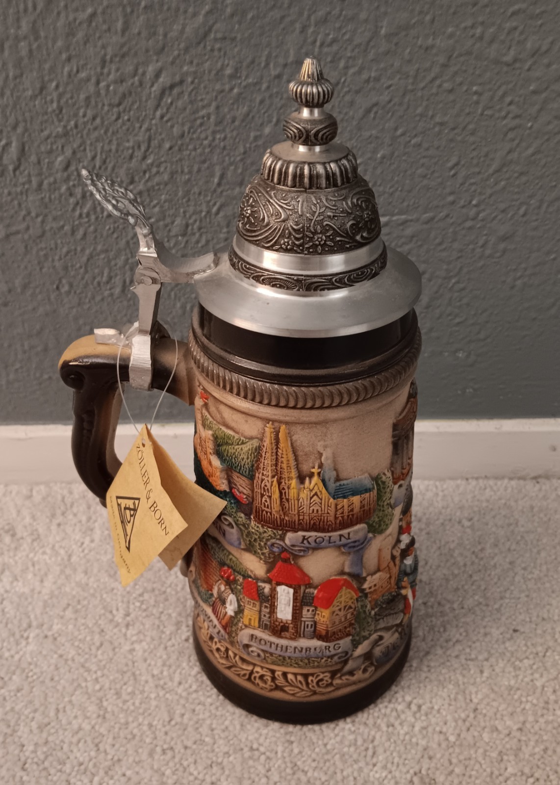 Zoller & Born German Beer Stein Limited Edition Deutschland 10 1/2\