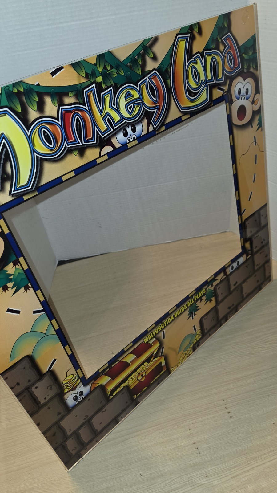 Monkey Land   Arcade Video Game Monitor Bezel Plexi 