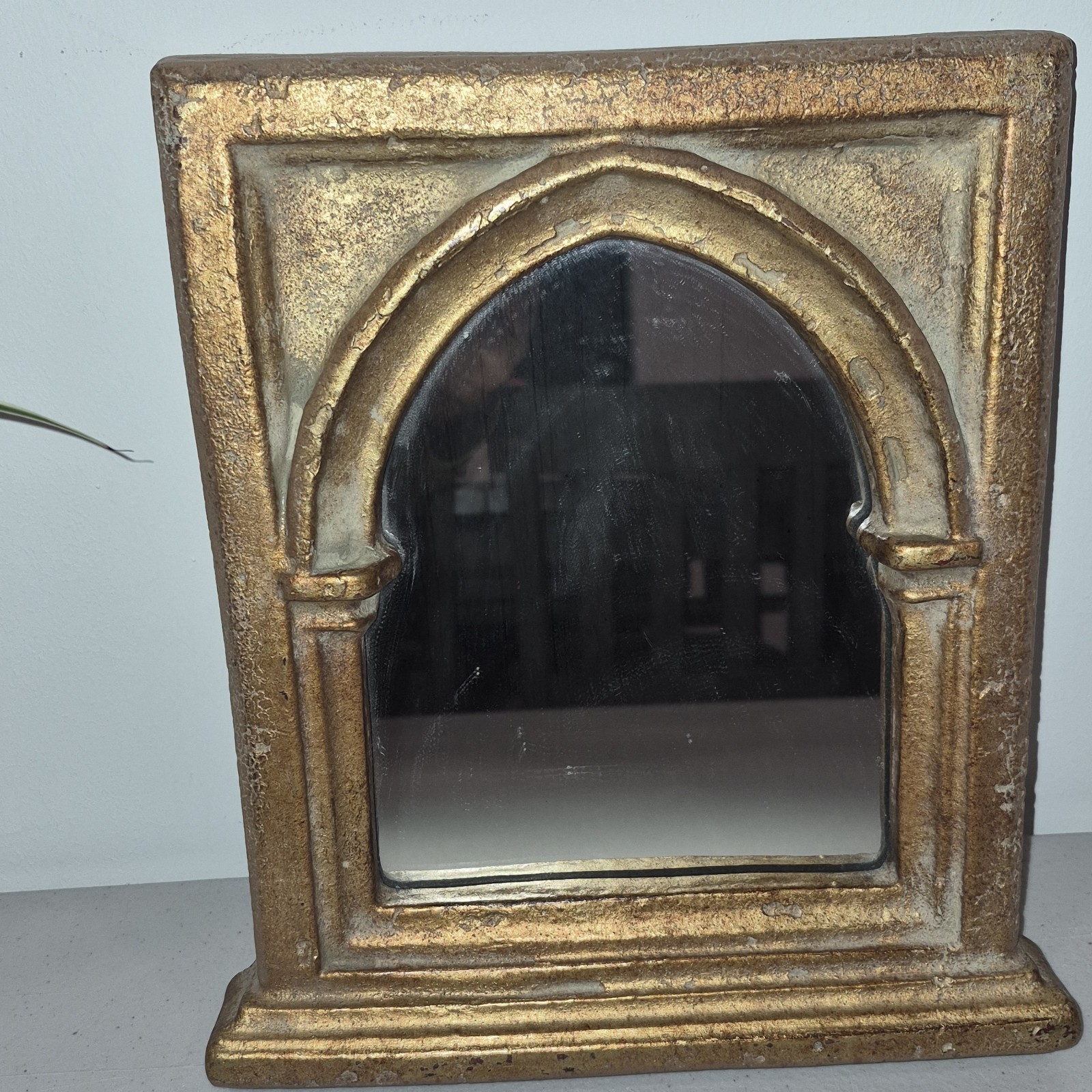 Vintage Kulicke Collection Gothic Arch With Mirror  In Gold  Frame 8.5 x 10.75