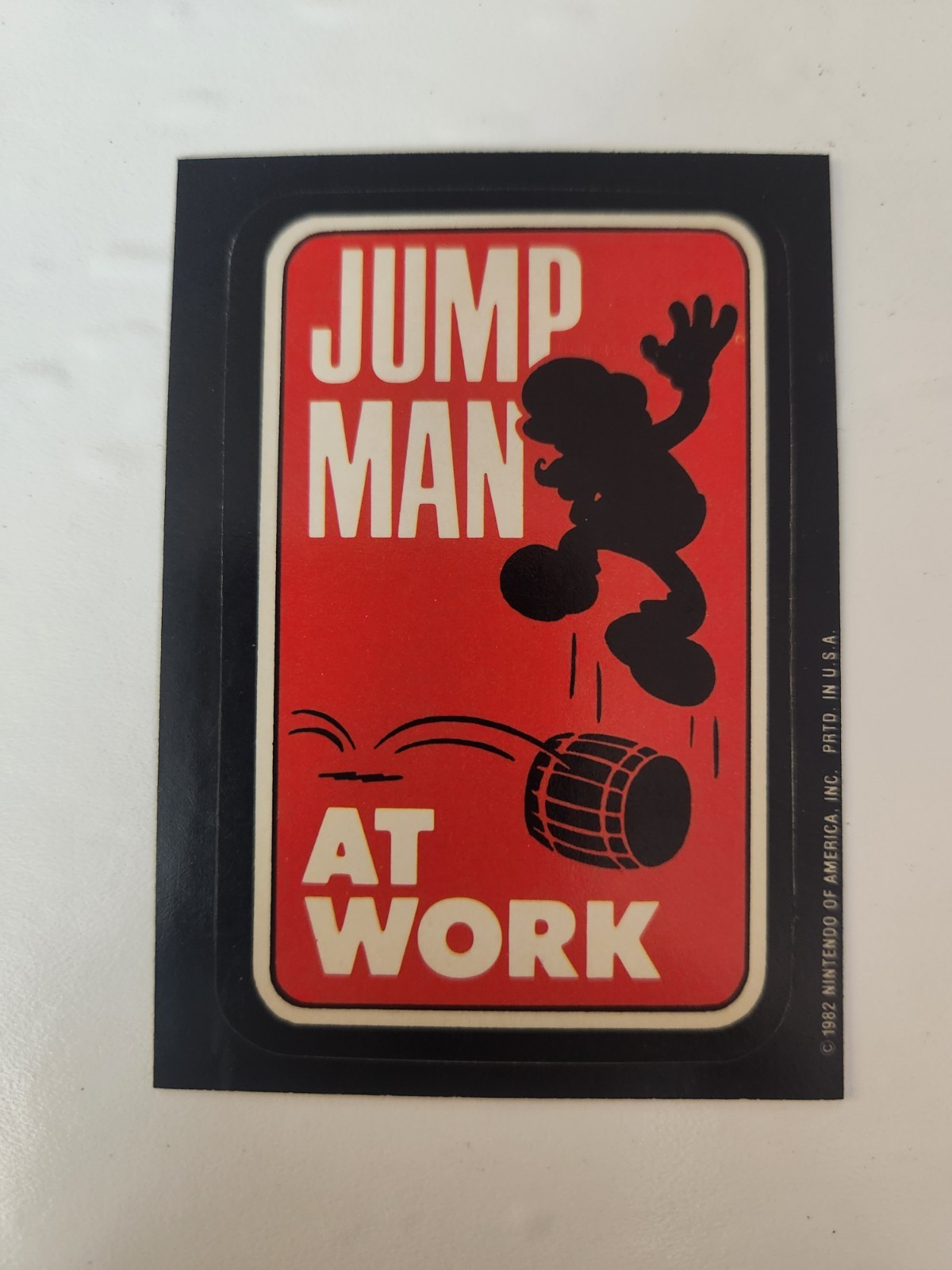 1982 Topps Donkey Kong Sticker Jump Man At Work pack variation Rare