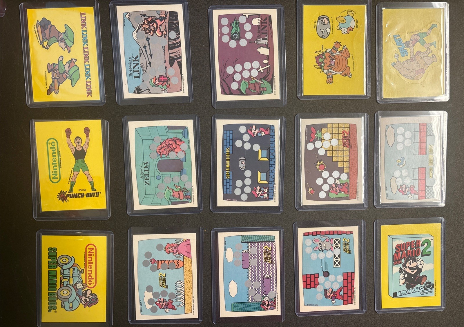 1989 Topps Nintendo Card Lot Scratch Off Game Cards And Tip Cards
