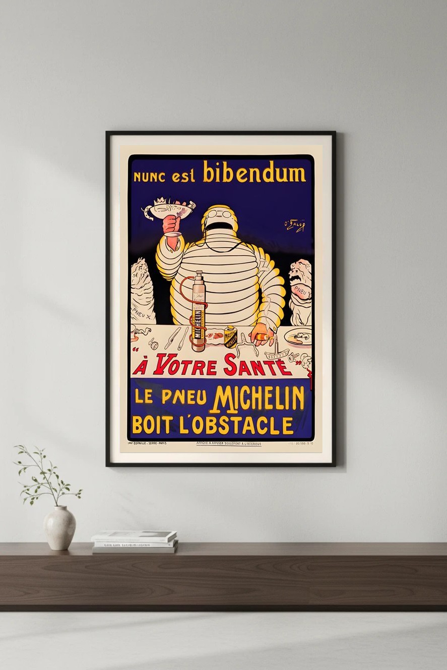 Vintage 1920s Michelin Poster Reproduction - Bibendum Art Print 24x36 🚗