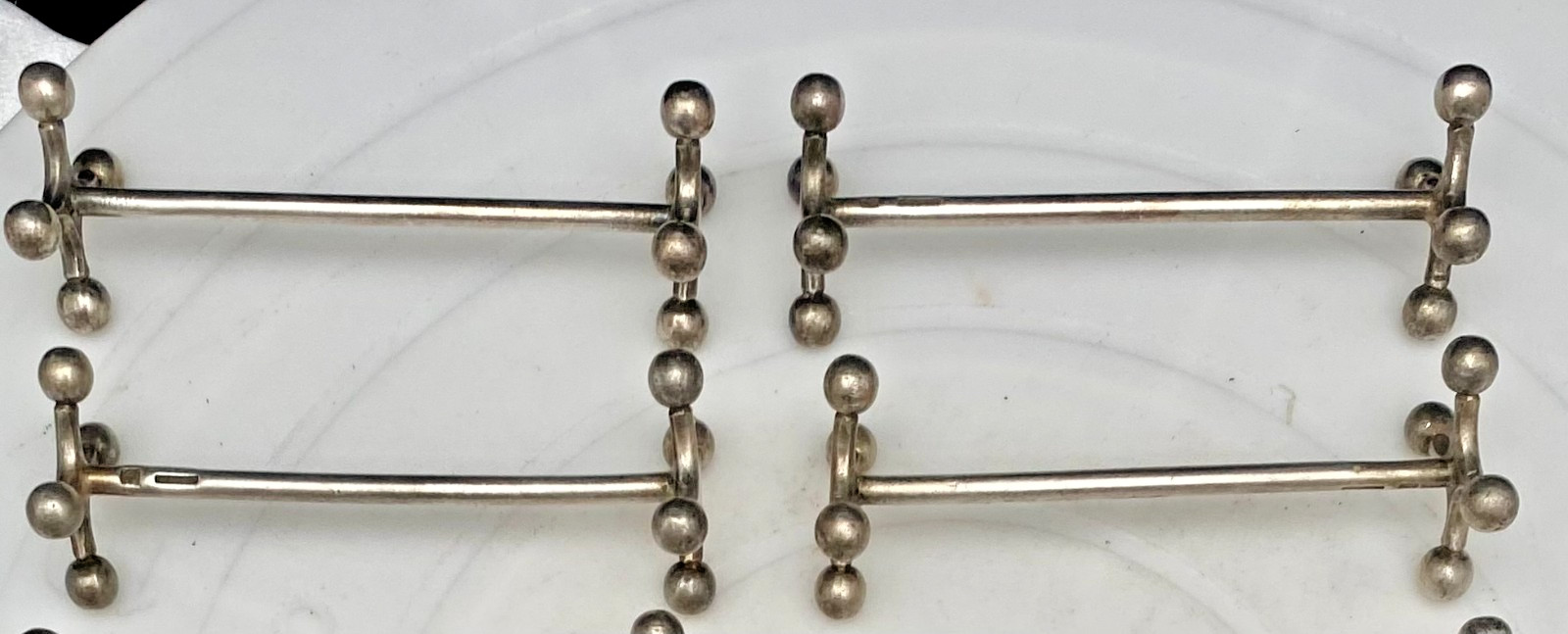 VTG CHRISTOFLE SILVER PLATED REST KNIFE HOLDERS - SET OF 4-, MARKED c1935 g