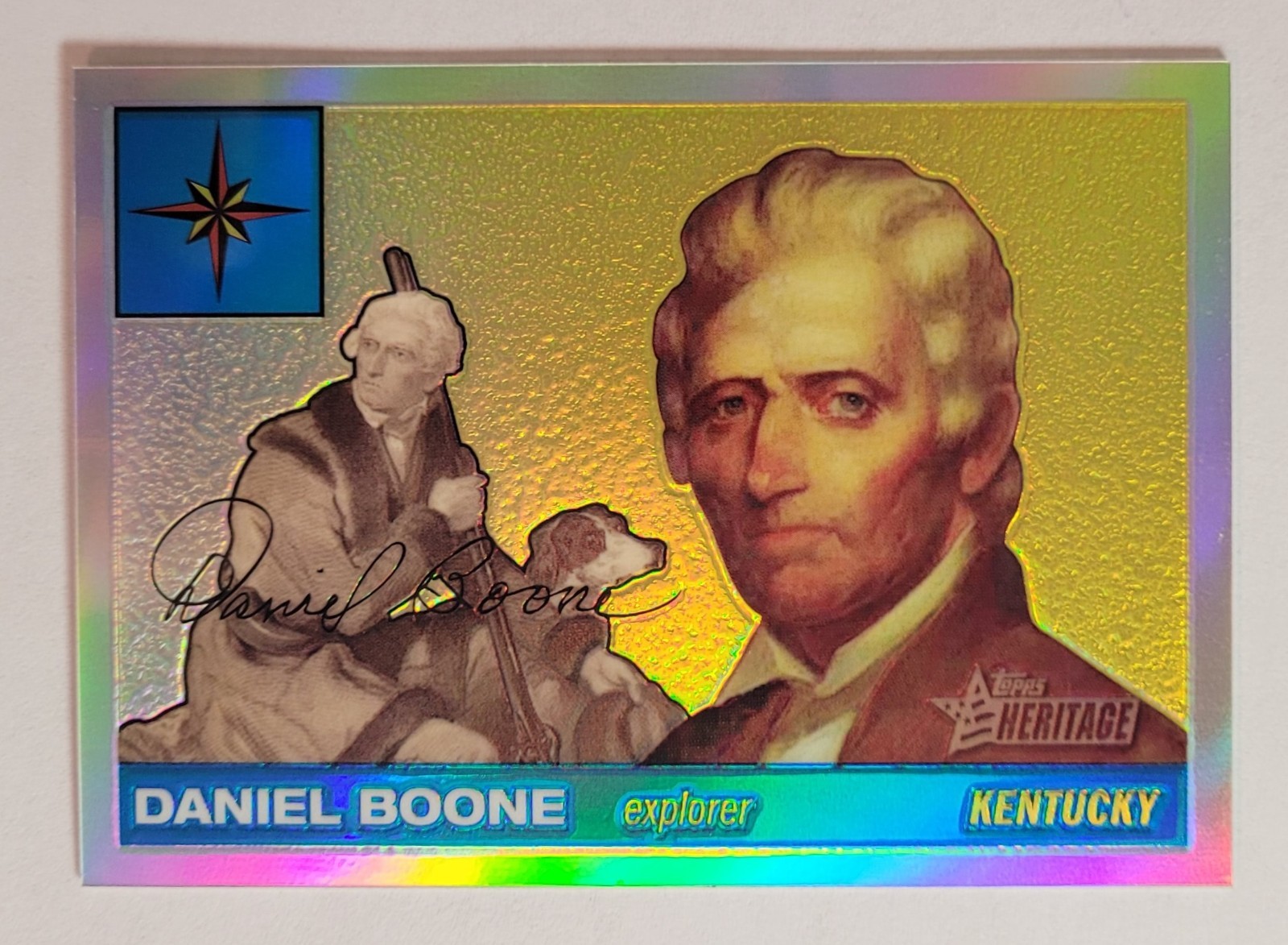 2009 Topps American Heritage Daniel Boone #C14 Chrome Refractor /76 2009 Topps American Heritage Daniel Boone #C14 Chrome Refractor /76