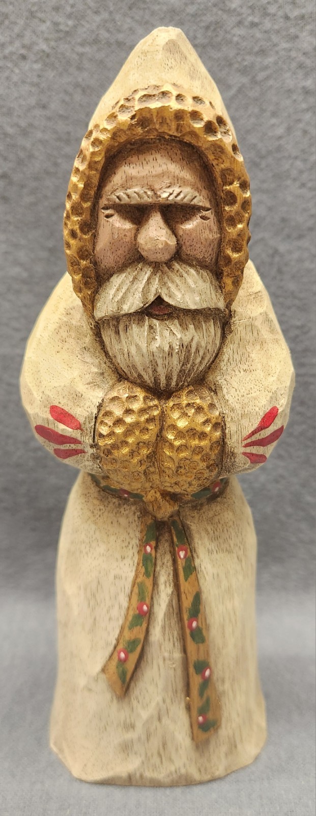Vintage Goody Butter Nut Hand Carved Primitive Wood Santa Folk Art Goodman 7\