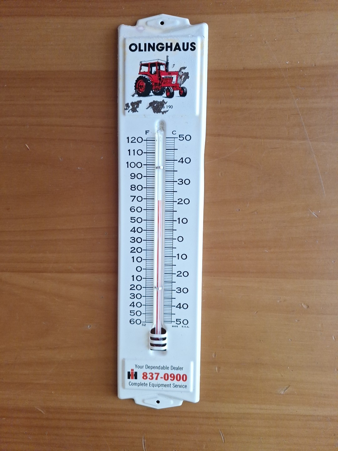 Vintage INTERNATIONAL HARVESTER Dealer Metal Olinghaus 13 Inches