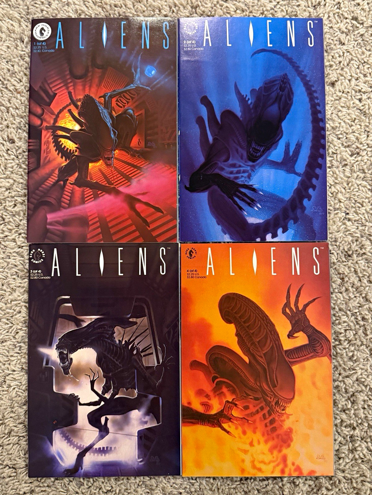 Aliens #1-4 Complete Set Lot (1989) Dark Horse Comics Copper Age Sci-Fi