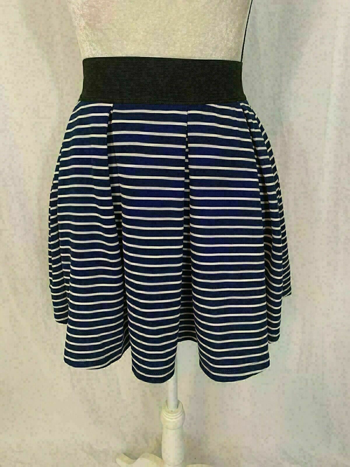Romeo And Juliet New Womens Blue White Striped High Waist Mini Skirt Xs