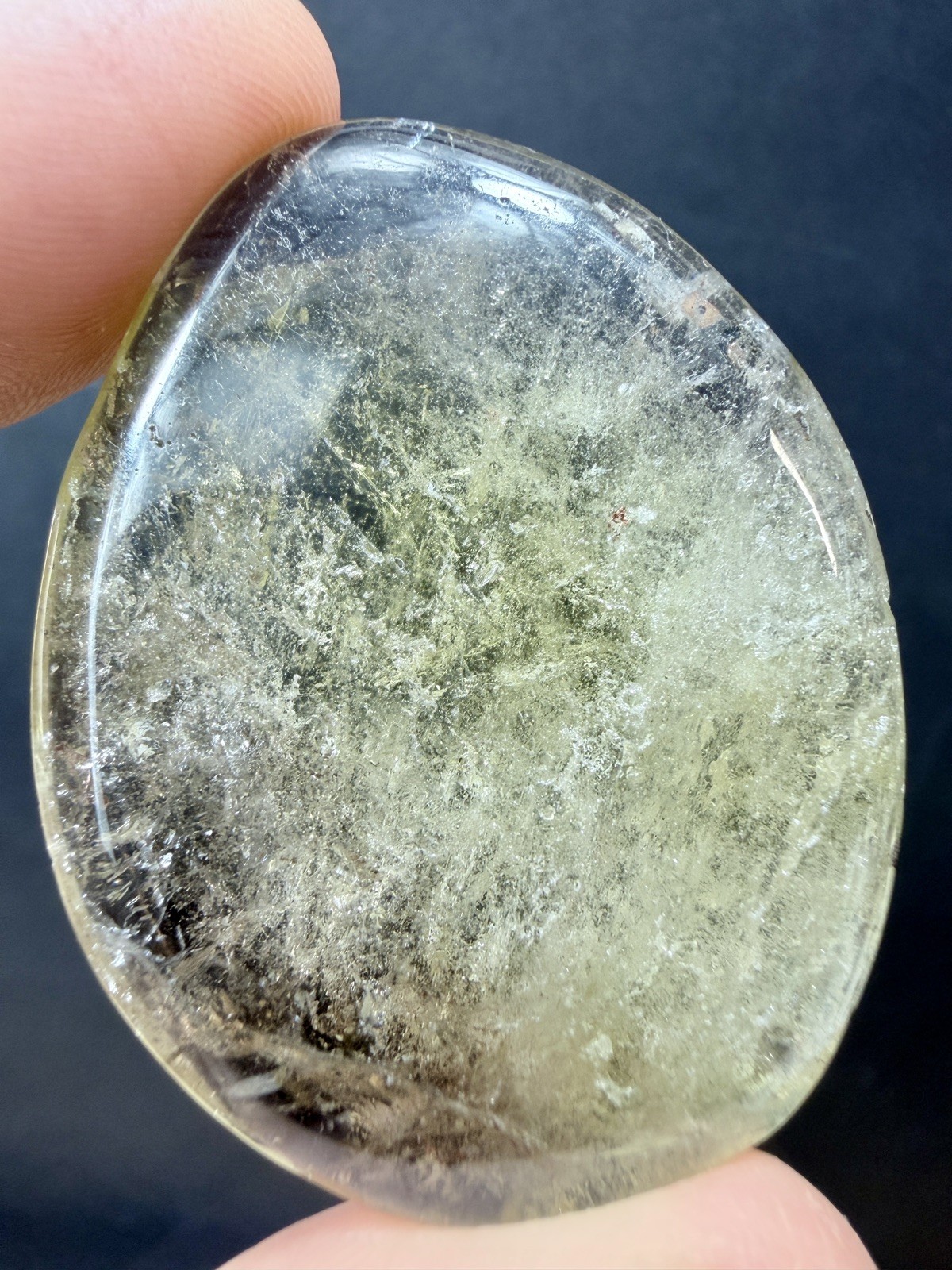 Crystal Smoky Citrine Quartz Palm worry pocket stone Heal Natural collect 27g 11